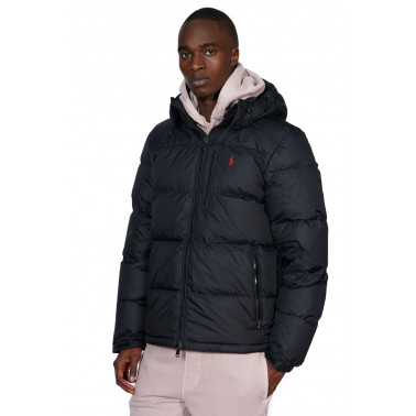 Doudoune Black logo rouge