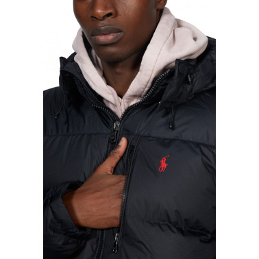 Doudoune Black logo rouge