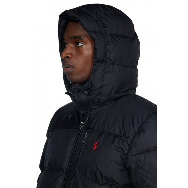 Doudoune Black logo rouge