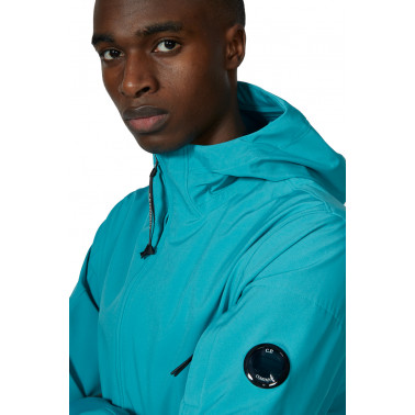 C.P. SHELL R hooded jacket tile blue