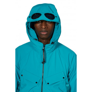 C.P. shell-R goggle jacket tile blue