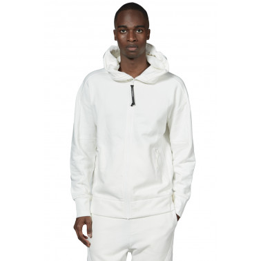 Sweatshirt Zip goggle gauze white