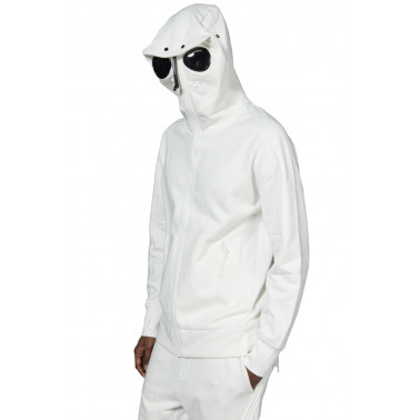 Sweatshirt Zip goggle gauze white