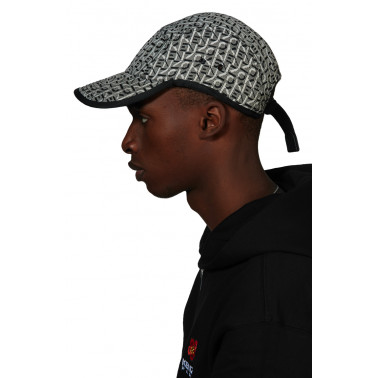 Casquette monogramme gris